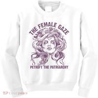 The Female Gaze Petrify The Patriarchy Feminist Witch Kids Sweatshirt thumb 0