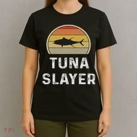 Tuna Fishing Gifts Funny Fisherman Retro Fish T-Shirt thumb 4