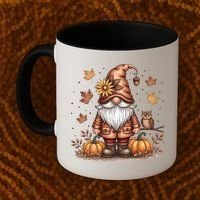 Trendy Fall Gnome Cute Thanksgiving Autumn Gift Coffee Mug thumb 2