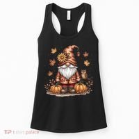 Trendy Fall Gnome Cute Thanksgiving Autumn Gift Women's Tank Top thumb 0