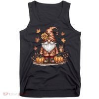 Trendy Fall Gnome Cute Thanksgiving Autumn Gift Tank Top thumb 0