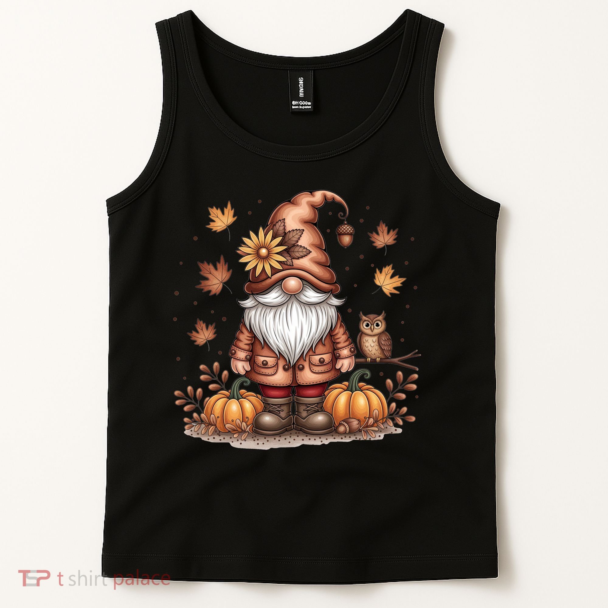 Trendy Fall Gnome Cute Thanksgiving Autumn Gift Tank Top