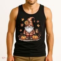 Trendy Fall Gnome Cute Thanksgiving Autumn Gift Tank Top thumb 3