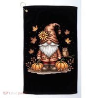 Trendy Fall Gnome Cute Thanksgiving Autumn Gift Golf Towel thumb 0