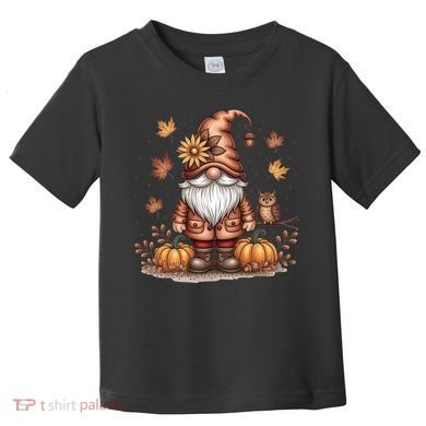 Trendy Fall Gnome Cute Thanksgiving Autumn Gift Toddler T-Shirt