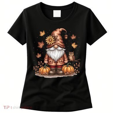 Trendy Fall Gnome Cute Thanksgiving Autumn Gift Women's T-Shirt