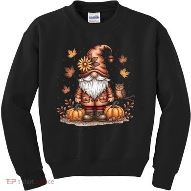 Trendy Fall Gnome Cute Thanksgiving Autumn Gift Kids Sweatshirt