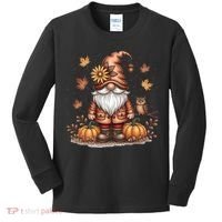 Trendy Fall Gnome Cute Thanksgiving Autumn Gift Kids Long Sleeve Shirt thumb 0
