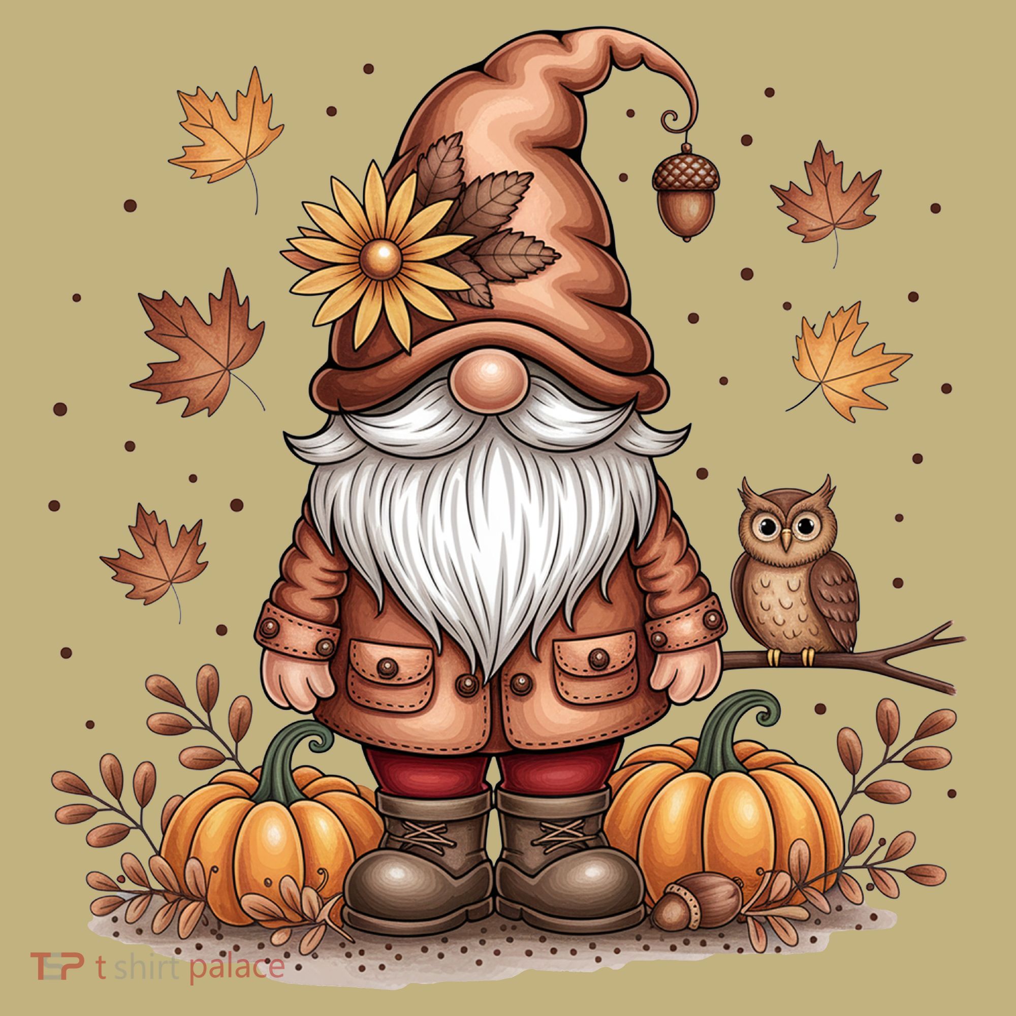 Trendy Fall Gnome Cute Thanksgiving Autumn Gift Long Sleeve Shirt