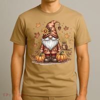 Trendy Fall Gnome Cute Thanksgiving Autumn Gift T-Shirt thumb 3