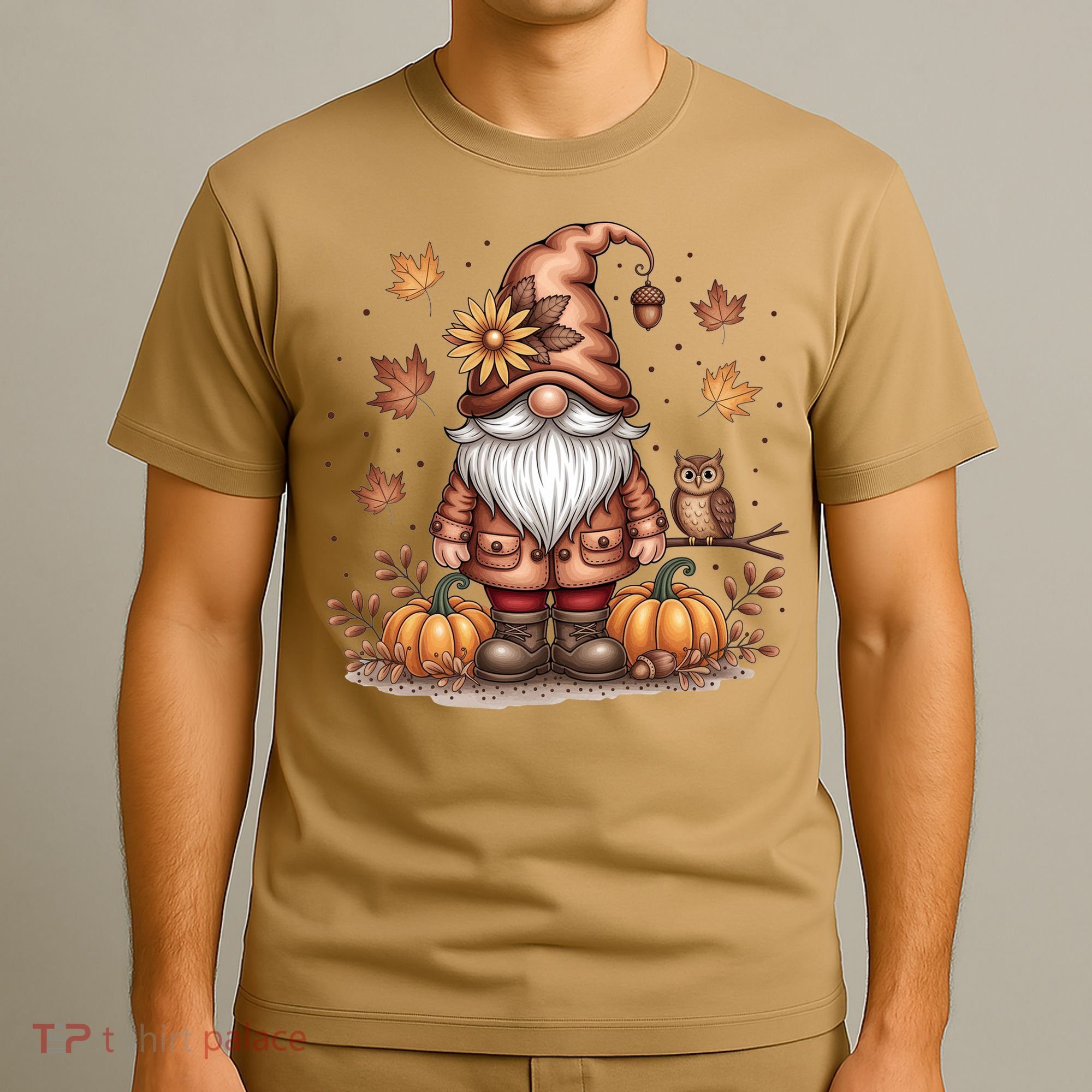 Trendy Fall Gnome Cute Thanksgiving Autumn Gift T-Shirt