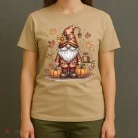 Trendy Fall Gnome Cute Thanksgiving Autumn Gift T-Shirt thumb 4