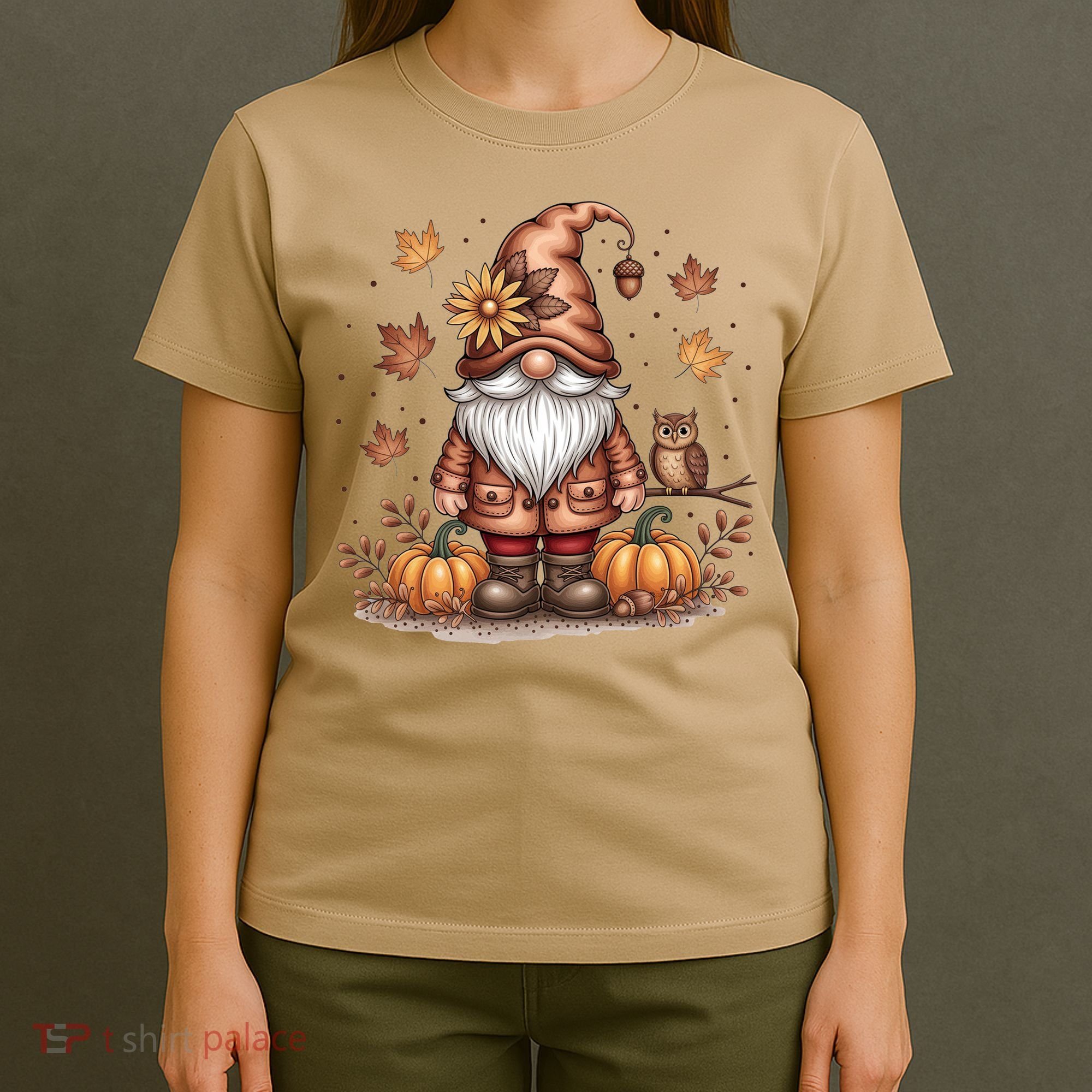Trendy Fall Gnome Cute Thanksgiving Autumn Gift T-Shirt