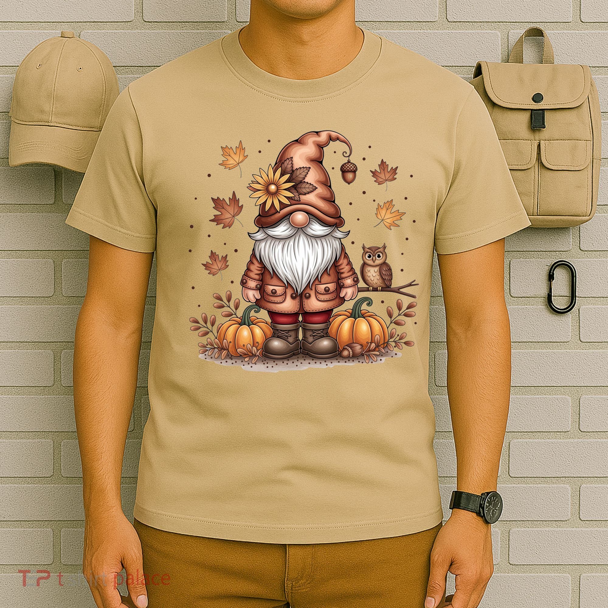 Trendy Fall Gnome Cute Thanksgiving Autumn Gift T-Shirt