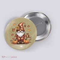 Trendy Fall Gnome Cute Thanksgiving Autumn Gift Button thumb 0