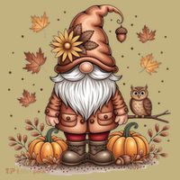 Trendy Fall Gnome Cute Thanksgiving Autumn Gift Mousepad thumb 1