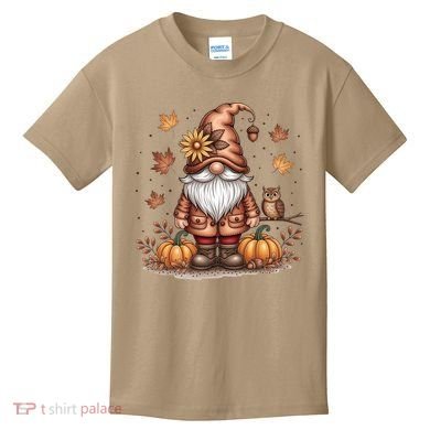 Trendy Fall Gnome Cute Thanksgiving Autumn Gift Kids T-Shirt
