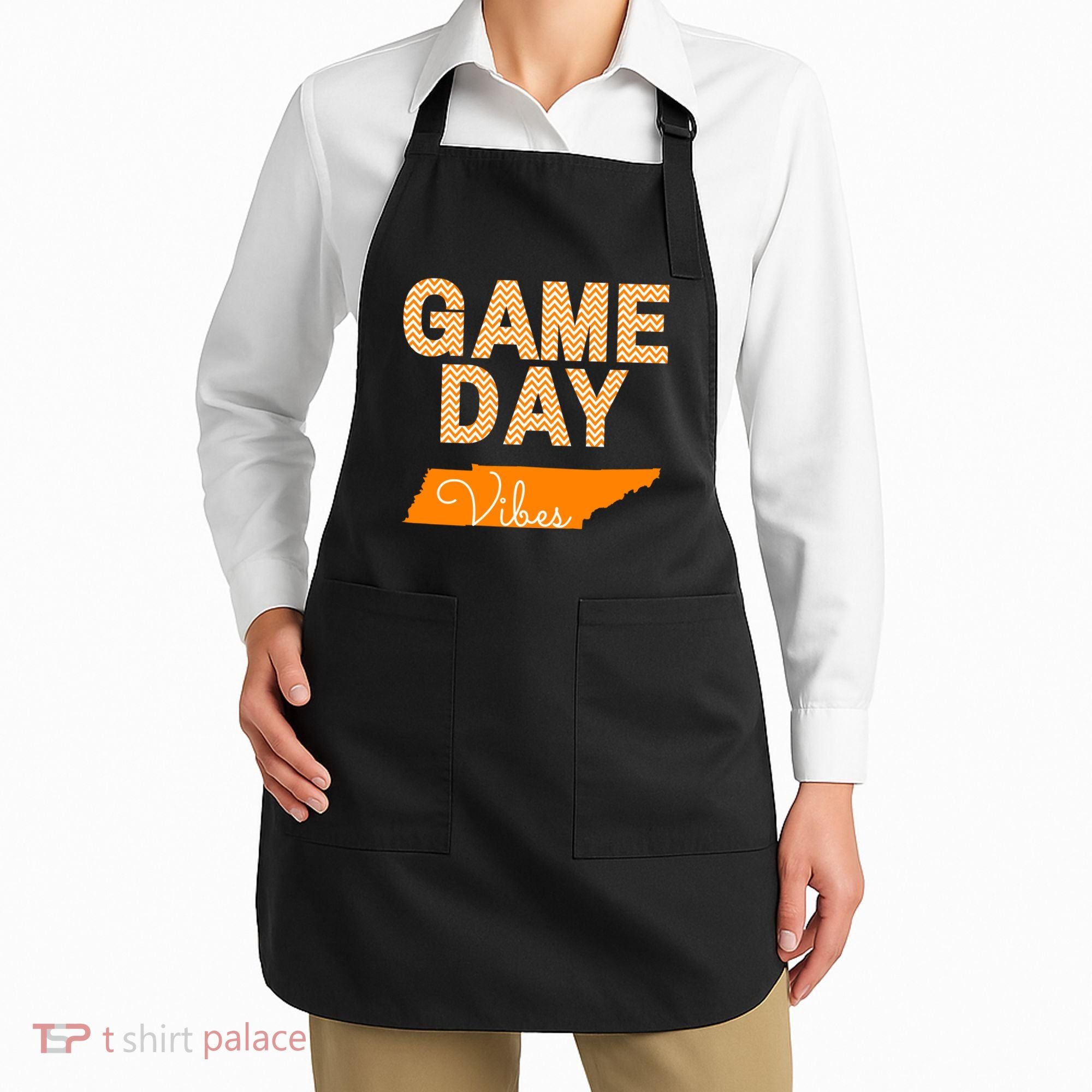 Tennessee Football Game Day Vibes Fall Tailgate Apron
