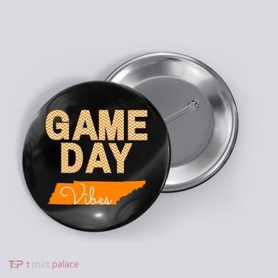 Tennessee Football Game Day Vibes Fall Tailgate Button