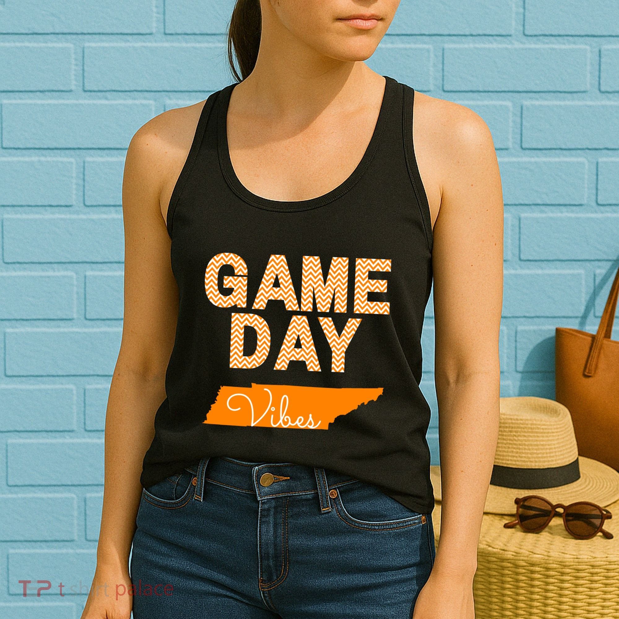 Tennessee Football Game Day Vibes Fall Tailgate Women's Tank Top