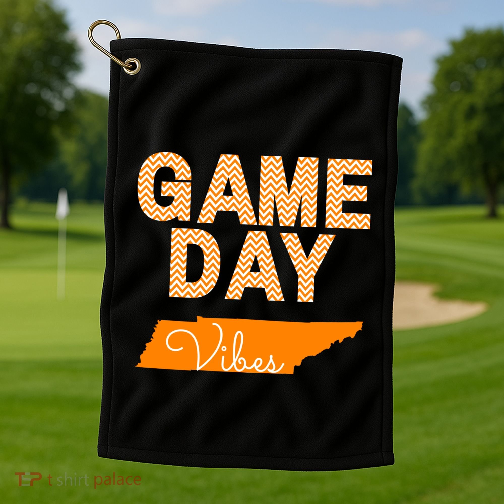 Tennessee Football Game Day Vibes Fall Tailgate Golf Towel