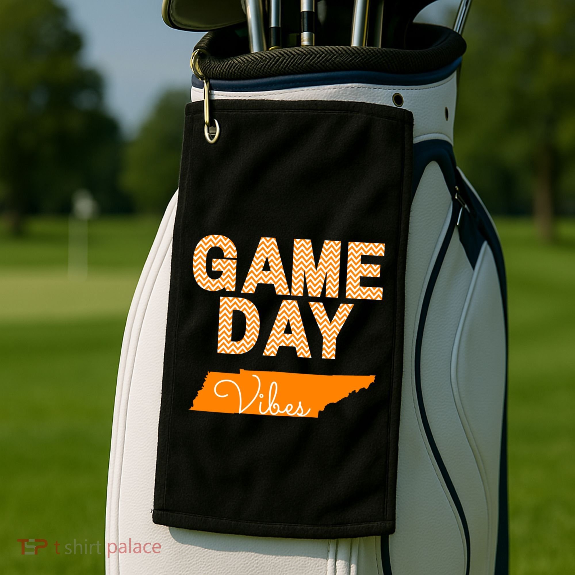 Tennessee Football Game Day Vibes Fall Tailgate Golf Towel
