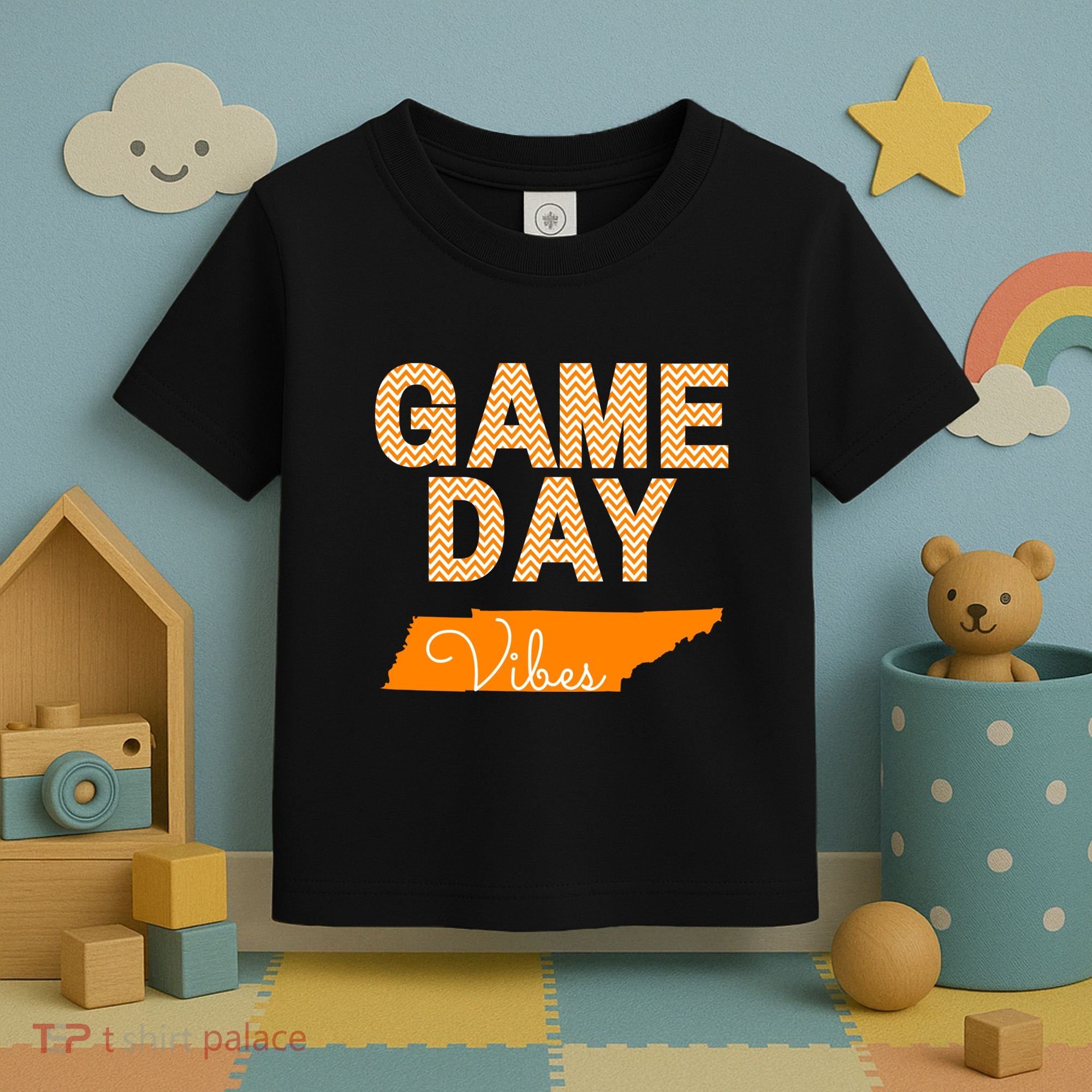 Tennessee Football Game Day Vibes Fall Tailgate Toddler T-Shirt
