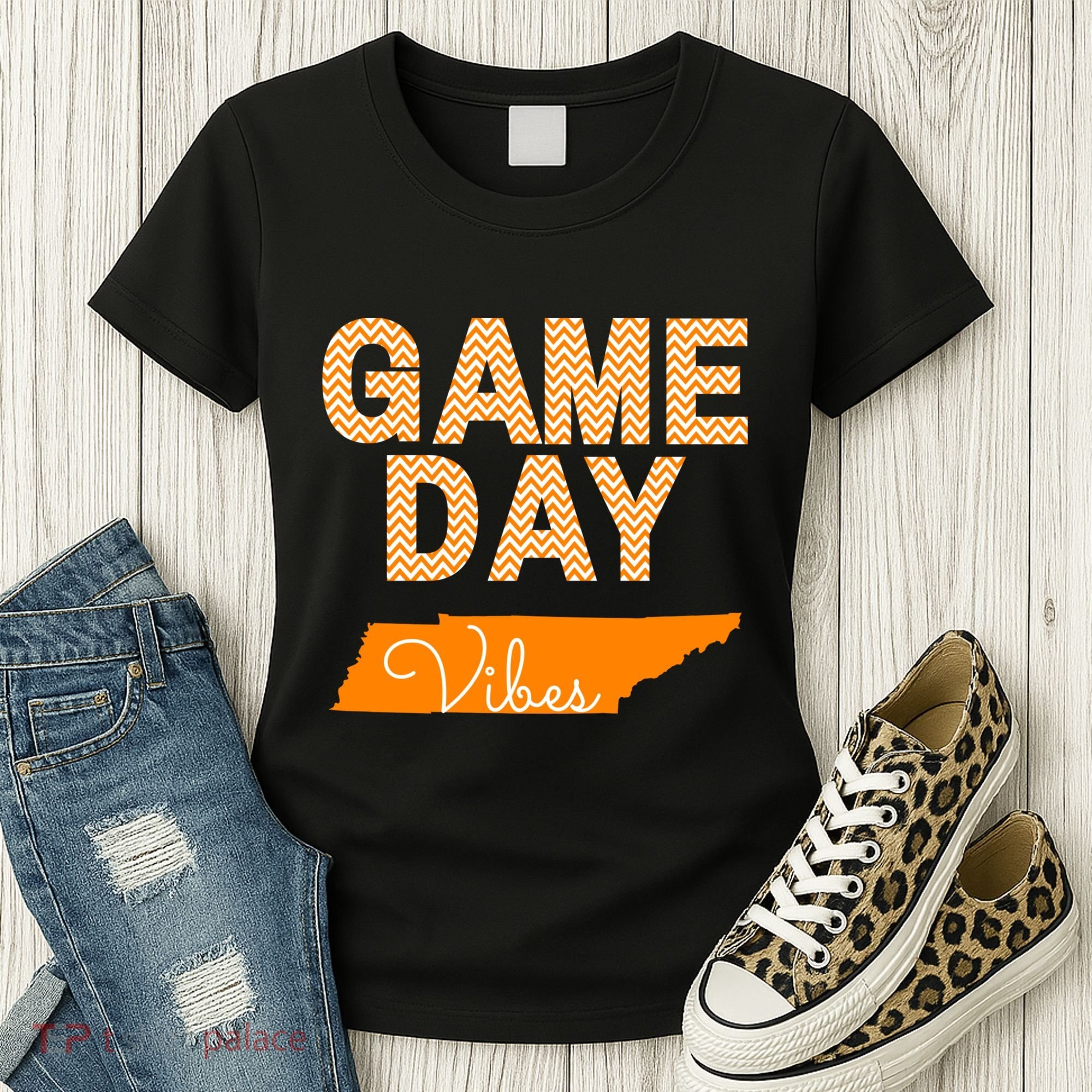 Tennessee Football Game Day Vibes Fall Tailgate Women's T-Shirt