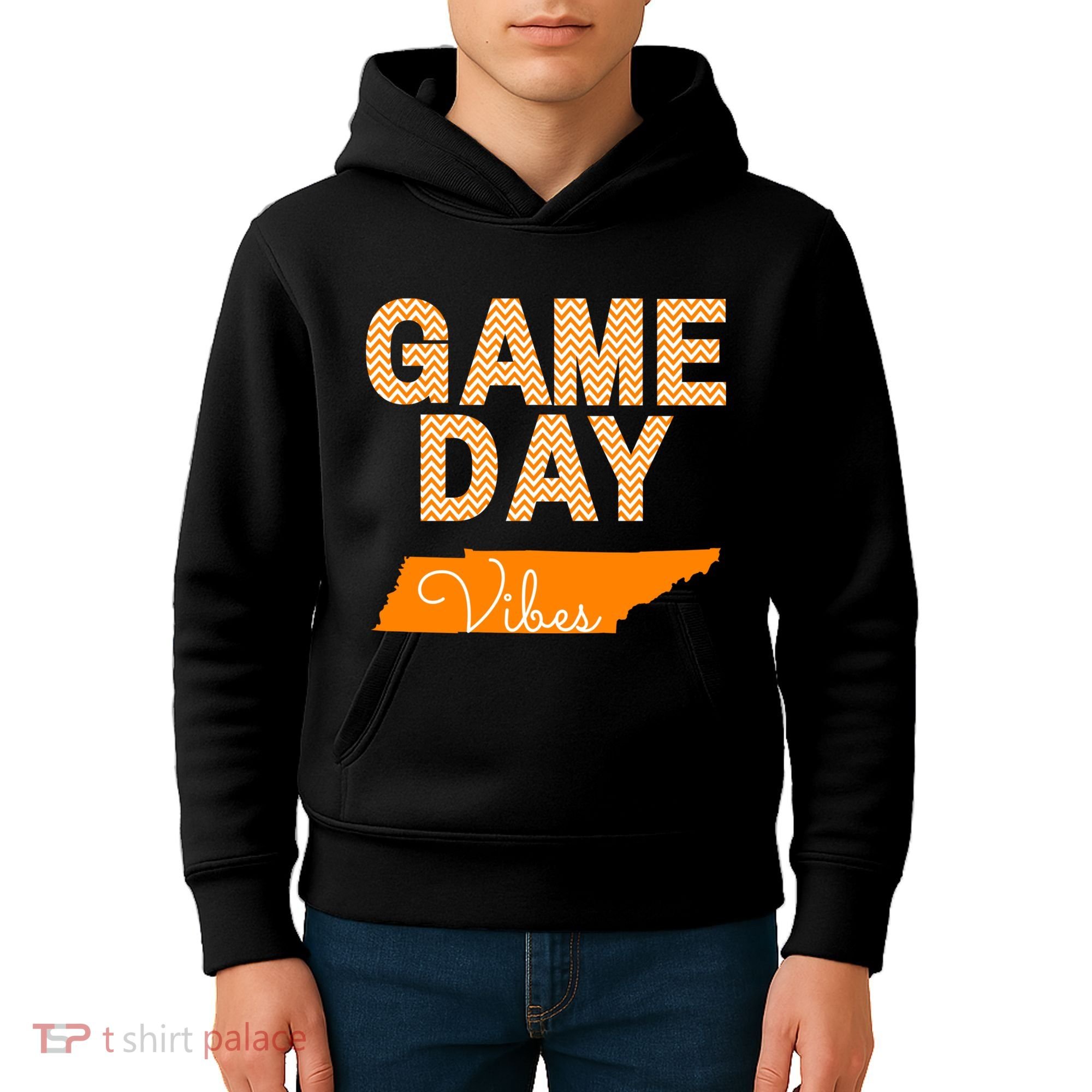 Tennessee Football Game Day Vibes Fall Tailgate Kids Hoodie