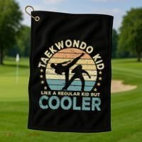 Taekwondo Funny Great Gift Golf Towel thumb 1