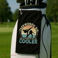 Taekwondo Funny Great Gift Golf Towel thumb 2