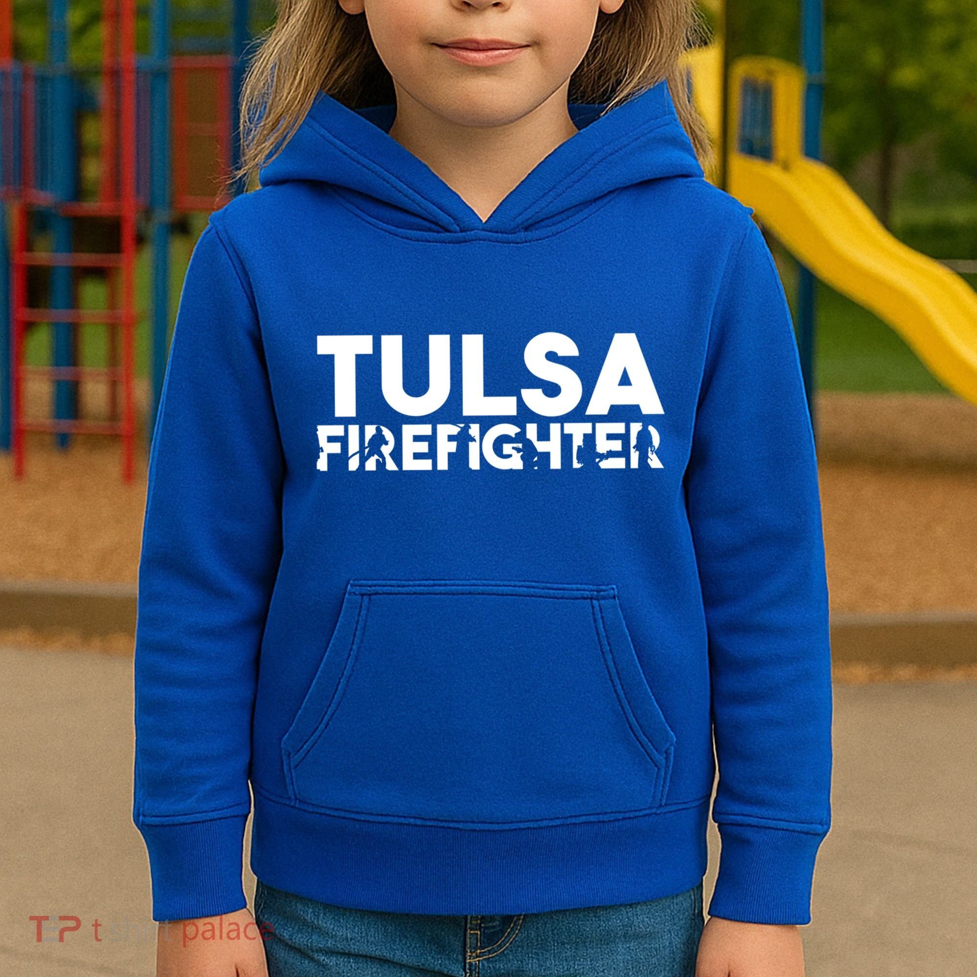 Tulsa Firefighter Gift Firefighter Dad Gift Meaningful Gift Kids Hoodie