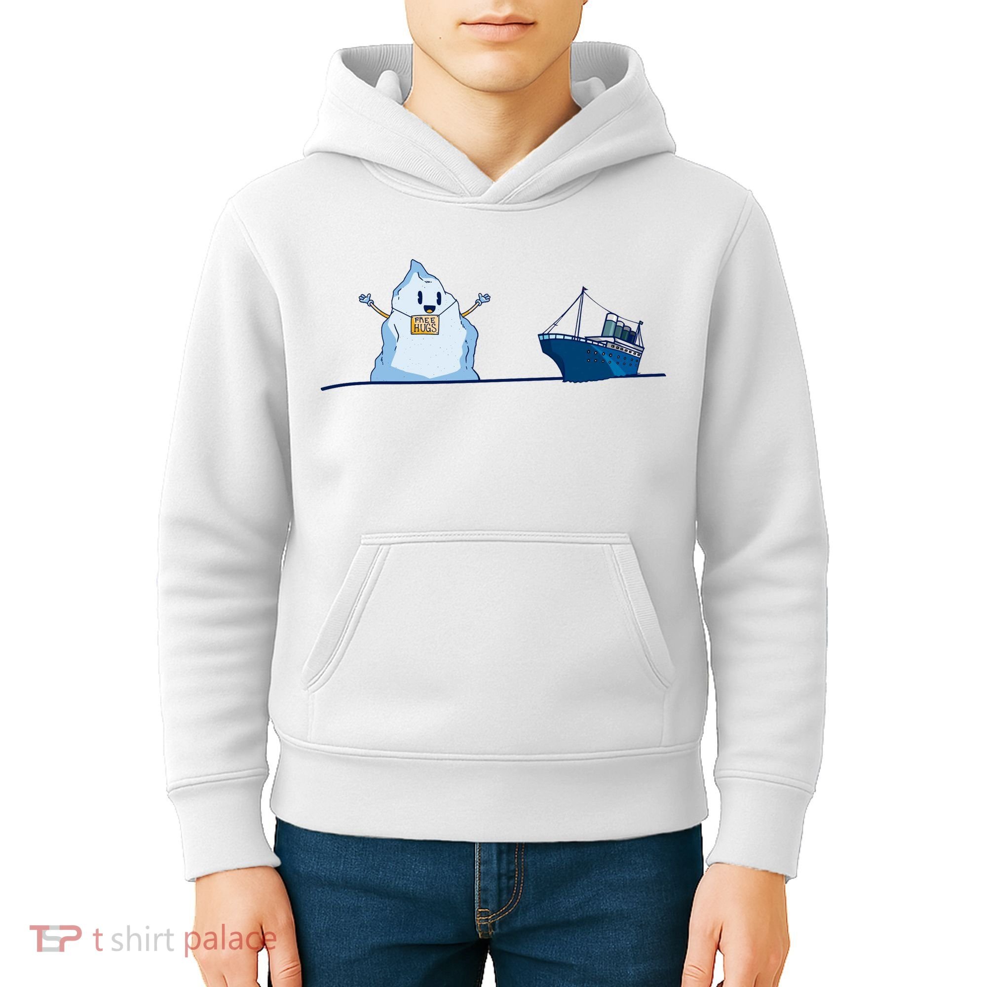 Titanic Free Hugs Funny Gift Titanic Humor Gift Kids Hoodie