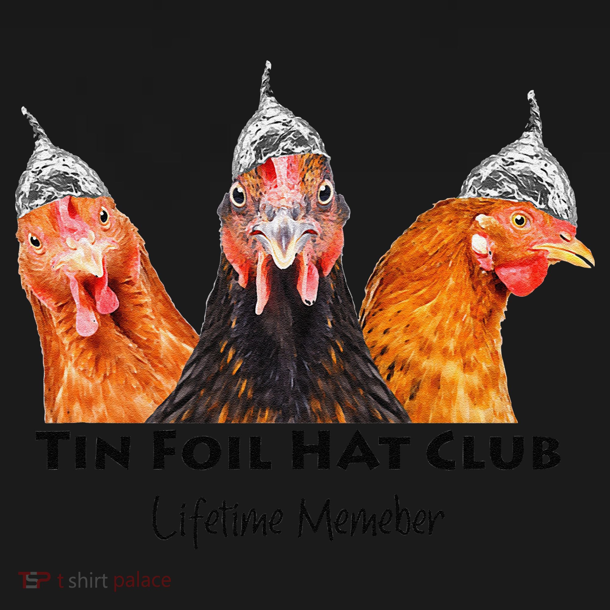 Tin Foil Hat Club Member Chickens Funny Conspiracy Theorist Women's Hoodie