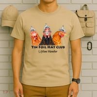 Tin Foil Hat Club Member Chickens Funny Conspiracy Theorist T-Shirt thumb 6