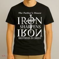 The Fathers House Iron Sharpens Iron Brothers In Christ T-Shirt thumb 3