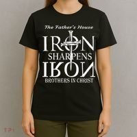 The Fathers House Iron Sharpens Iron Brothers In Christ T-Shirt thumb 4