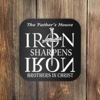 The Fathers House Iron Sharpens Iron Brothers In Christ Coaster thumb 0