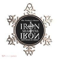 The Fathers House Iron Sharpens Iron Brothers In Christ Ornament thumb 0