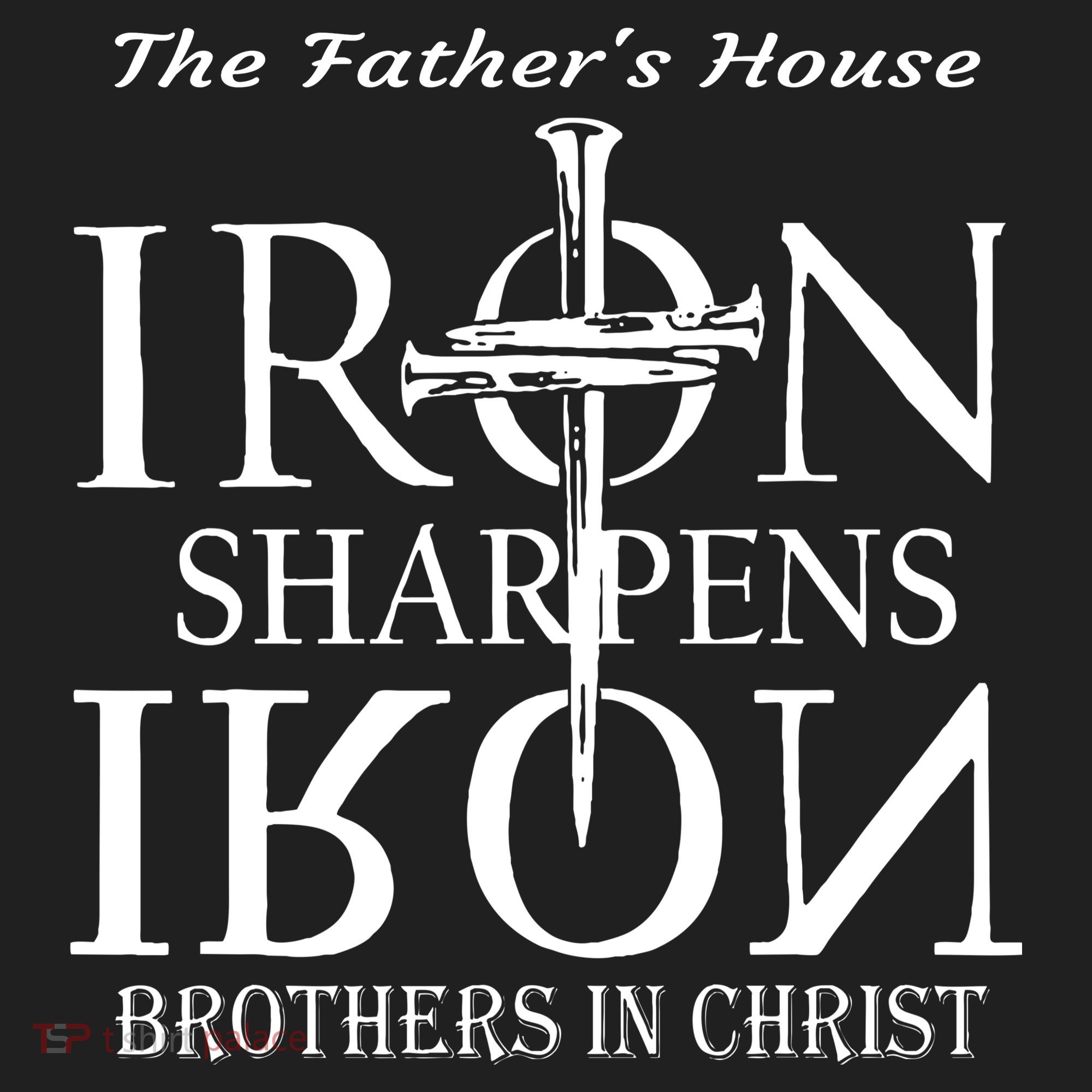 The Fathers House Iron Sharpens Iron Brothers In Christ Golf Towel