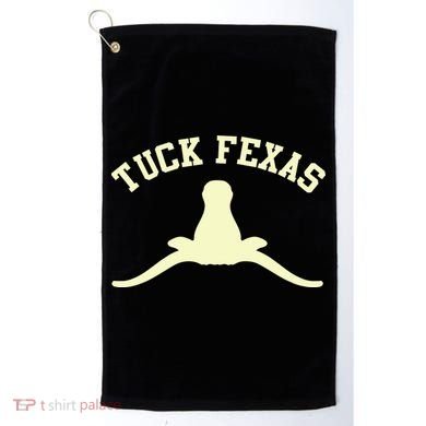 Tuck Fexas Horns Down Texas Golf Towel