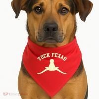 Tuck Fexas Horns Down Texas USA-Made Doggie Bandana thumb 1