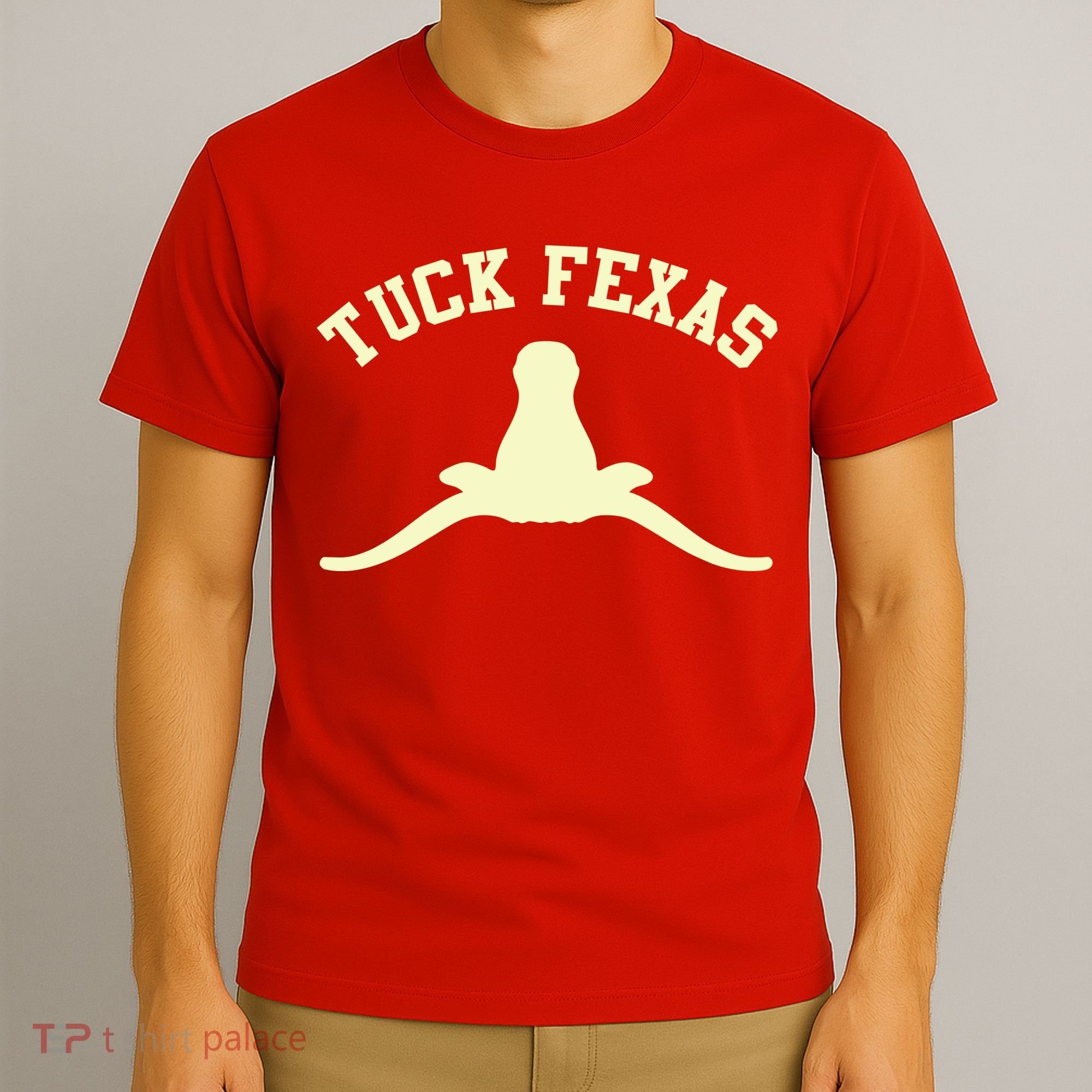Tuck Fexas Horns Down Texas T-Shirt