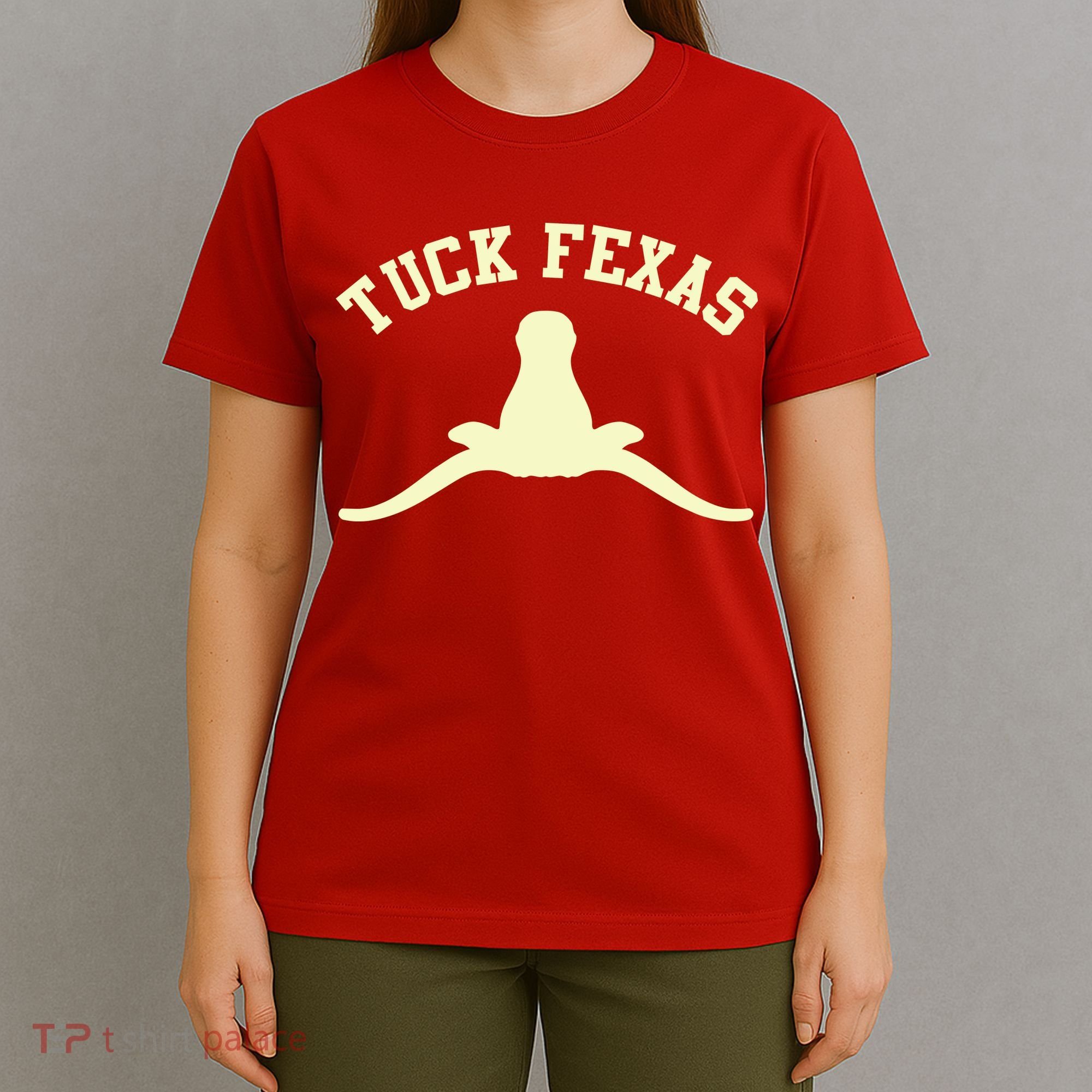 Tuck Fexas Horns Down Texas T-Shirt