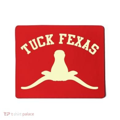 Tuck Fexas Horns Down Texas Mousepad