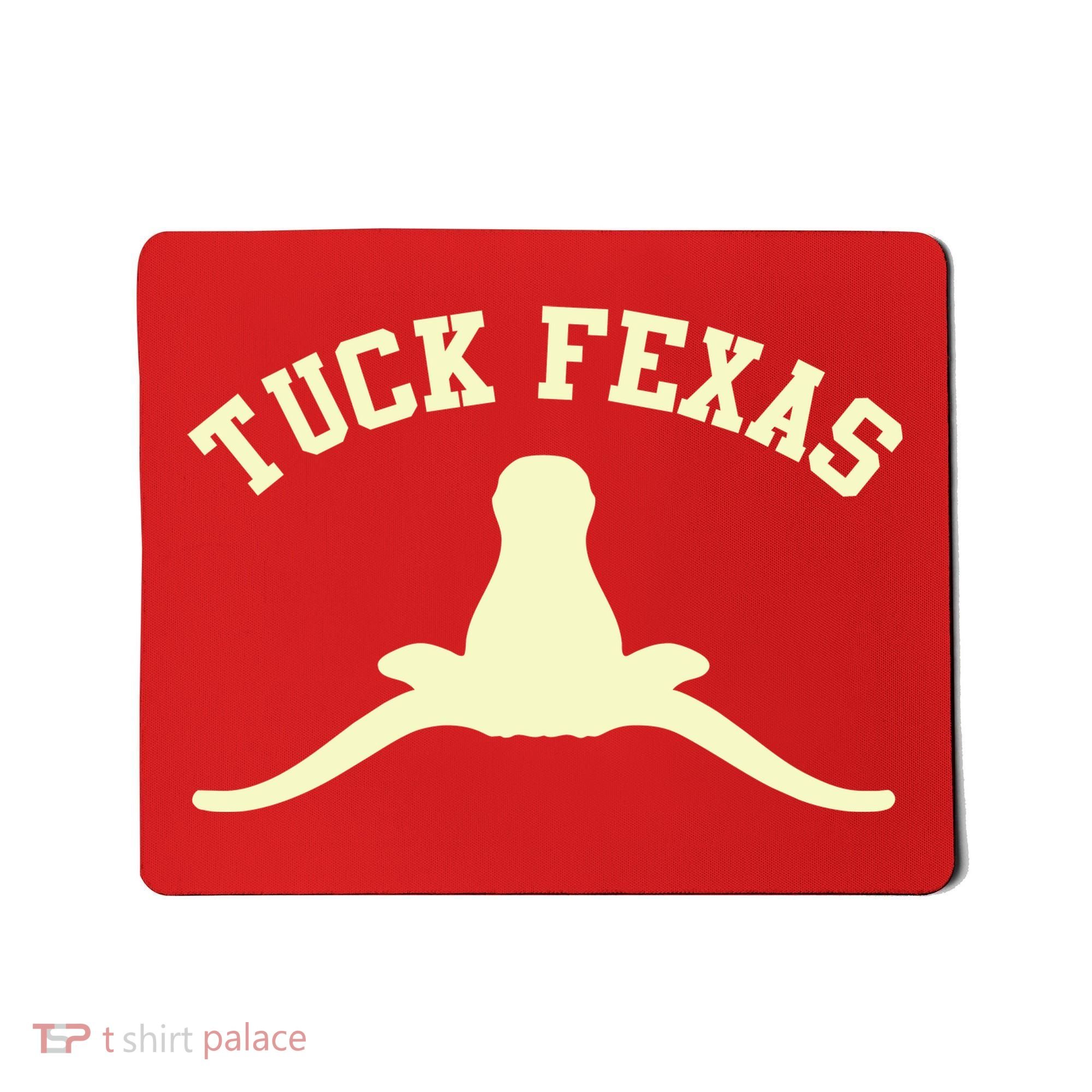 Tuck Fexas Horns Down Texas Mousepad