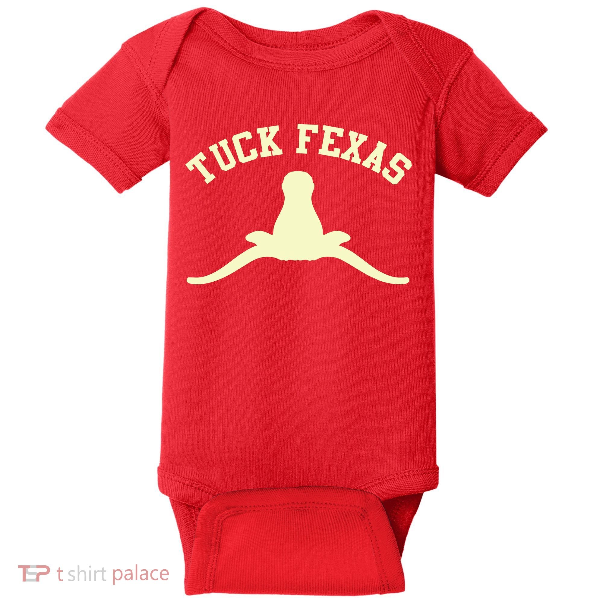 Tuck Fexas Horns Down Texas Baby Bodysuit