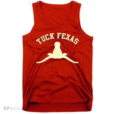 Tuck Fexas Horns Down Texas Tank Top