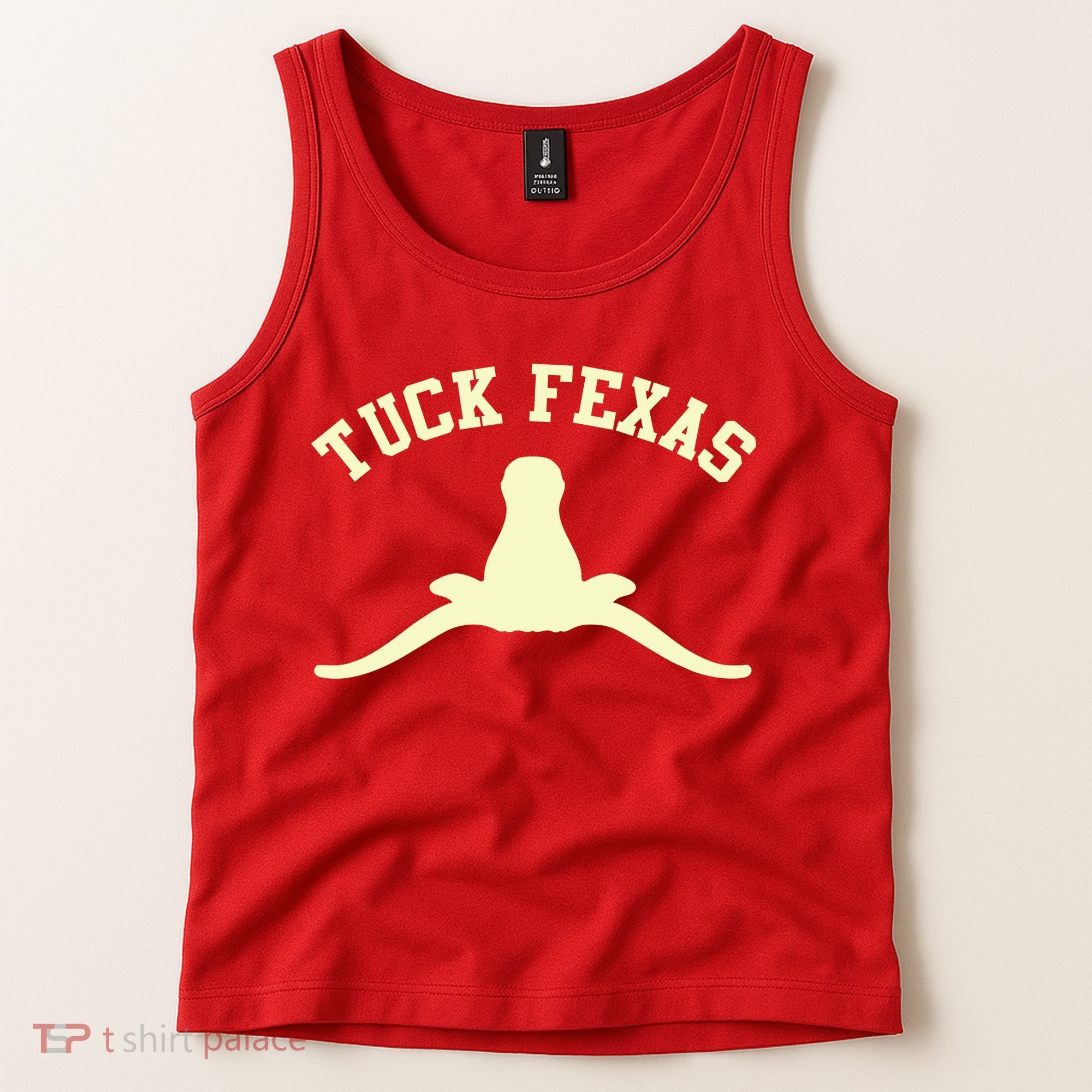 Tuck Fexas Horns Down Texas Tank Top