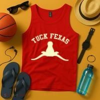 Tuck Fexas Horns Down Texas Tank Top thumb 4